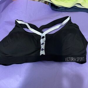 Victoria's Secret Black and Silver Sports Bra